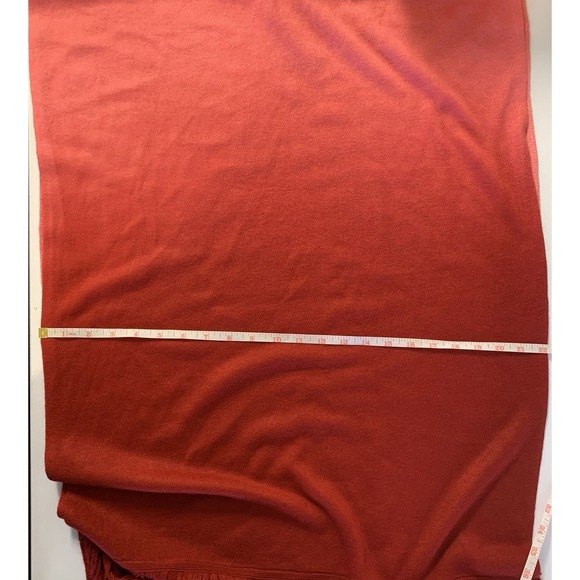 Pink Red Ombre Statement Scarf Rabbit Fur Pom Poms Y2K Glam Party Wrap Coquette - Picture 8 of 8